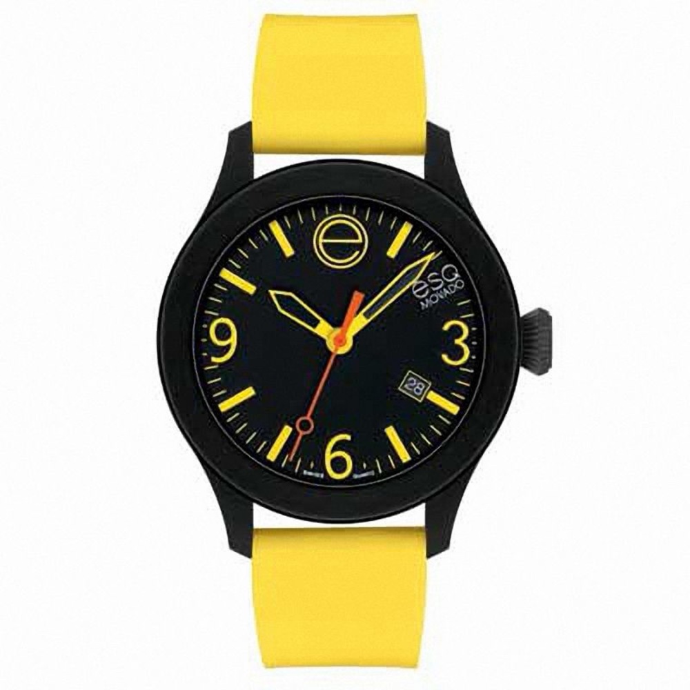 ESQ Movado Yellow and Black Sport Watch